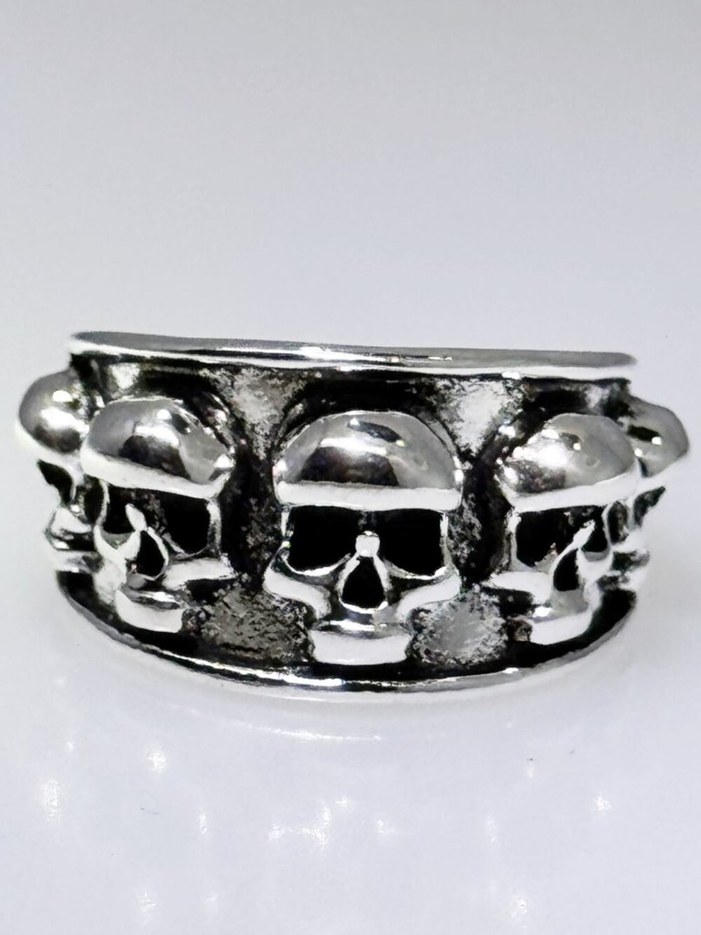 Stainless steel Skull band ring, various sizes available, NWOT